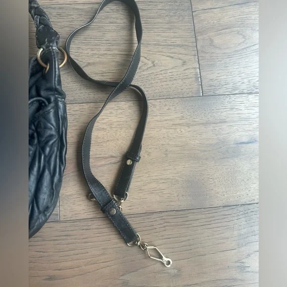 Miu Miu Black Shoulder Bag with Gold Accents - Picture 8 of 15